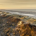 Lever de soleil sur les dunes et la plage de Fort-Mahon