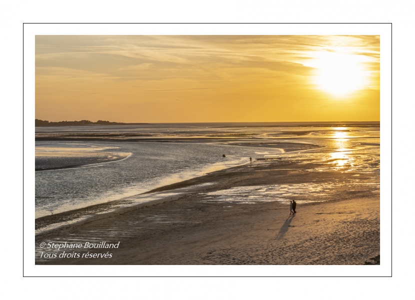 Crépuscule sur la plage du Crotoy un soir d'été