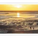 Crépuscule sur la plage du Crotoy un soir d'été