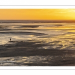 Crépuscule sur la plage du Crotoy un soir d'été