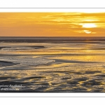 Crépuscule sur la plage du Crotoy un soir d'été