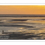 Crépuscule sur la plage du Crotoy un soir d'été