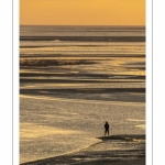 Crépuscule sur la plage du Crotoy un soir d'été