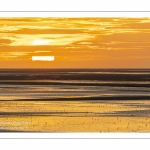 Crépuscule sur la plage du Crotoy un soir d'été