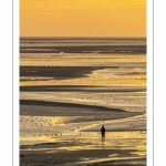 Crépuscule sur la plage du Crotoy un soir d'été