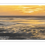 Crépuscule sur la plage du Crotoy un soir d'été