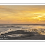 Crépuscule sur la plage du Crotoy un soir d'été