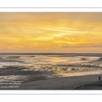 Crépuscule sur la plage du Crotoy un soir d'été