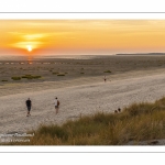 Crépuscule sur la plage du Crotoy un soir d'été