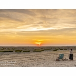 Crépuscule sur la plage du Crotoy un soir d'été