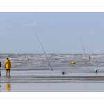 Les pêcheurs sur la plage de Ault