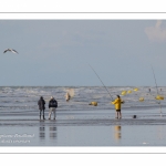 Les pêcheurs sur la plage de Ault