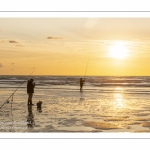 Les pêcheurs sur la plage de Ault