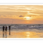 Les pêcheurs sur la plage de Ault