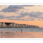 Crépuscule sur les falaises à Ault