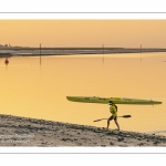 Kayak dans le chenal de la Somme au Cap Hornu (Saint-Valery)