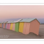 Les cabines de plage à Berck-sur-mer en fin de saison.