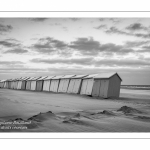 Les cabines de plage à Berck-sur-mer en fin de saison.