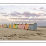 Les cabines de plage à Berck-sur-mer en fin de saison.