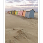 Les cabines de plage à Berck-sur-mer en fin de saison.