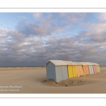 Les cabines de plage à Berck-sur-mer en fin de saison.