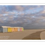 Les cabines de plage à Berck-sur-mer en fin de saison.