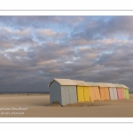 Les cabines de plage à Berck-sur-mer en fin de saison.