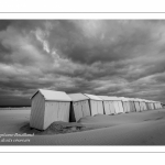 Les cabines de plage à Berck-sur-mer en fin de saison.