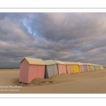 Les cabines de plage à Berck-sur-mer en fin de saison.