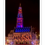 Les illuminations de la place des Héros à Arras (Hotel de ville et beffroi classés monuments historiques)