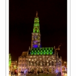 Les illuminations de la place des Héros à Arras (Hotel de ville et beffroi classés monuments historiques)