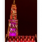 Les illuminations de la place des Héros à Arras (Hotel de ville et beffroi classés monuments historiques)