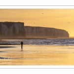 Crépuscule sur les falaises à Ault.