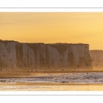 Crépuscule sur les falaises à Ault.