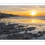 Crépuscule sur les falaises à Ault.