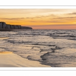 Crépuscule sur les falaises à Ault.