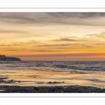 Crépuscule sur les falaises à Ault.