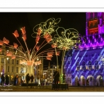 Illuminations de noël sur la place des Héros à Arras