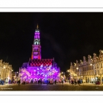 Illuminations de noël sur la place des Héros à Arras