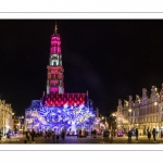 Illuminations de noël sur la place des Héros à Arras