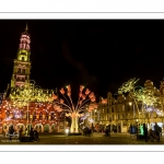 Illuminations de noël sur la place des Héros à Arras