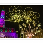 Illuminations de noël sur la place des Héros à Arras