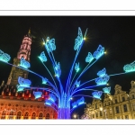 Illuminations de noël sur la place des Héros à Arras