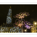 Illuminations de noël sur la place des Héros à Arras