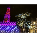 Illuminations de noël sur la place des Héros à Arras