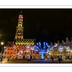 Illuminations de noël sur la place des Héros à Arras