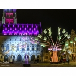 Illuminations de noël sur la place des Héros à Arras