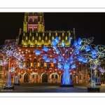 Illuminations de noël sur la place des Héros à Arras