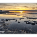 Coucher de soleil sur les falaises à Ault