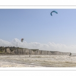 La plage de Ault et le kitesurf